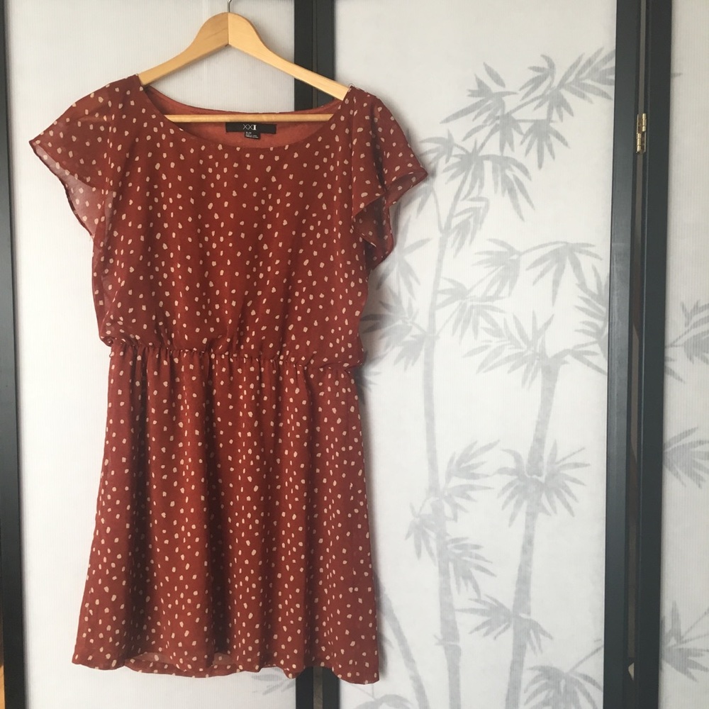 Orange Forever 21 Short Sleeve Dress